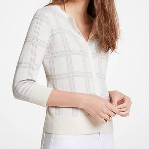 Ann Taylor PLAID ANN CARDIGAN